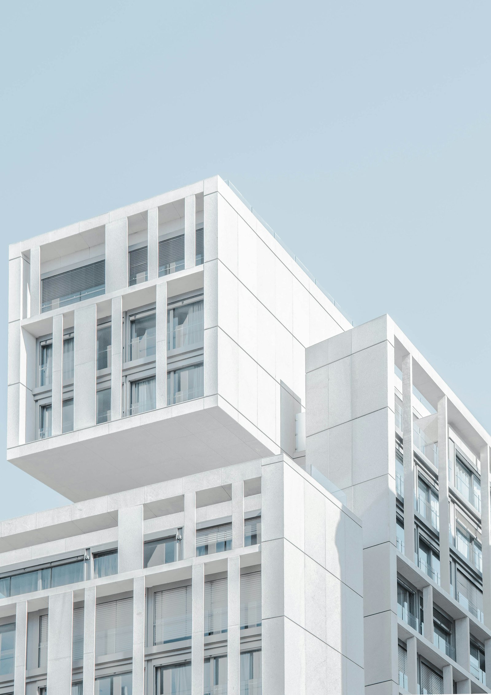 Modern condominium building exterior